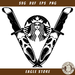 Ghostface Starbucks Cup Svg, Scream Starbucks Cup Svg