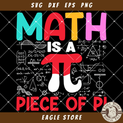 Math Is A Pi Piece Of Pi Svg, Math Is Piece of pie Svg