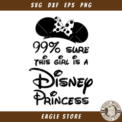 99 sure This Girl is a Disney princesses Svg, Princesses
