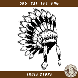 Aboriginal Hat Svg, Tribal Hat Svg, Feather Hat Svg