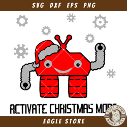 Activate Christmas Mode Svg, Christmas Robot Svg, Robotics
