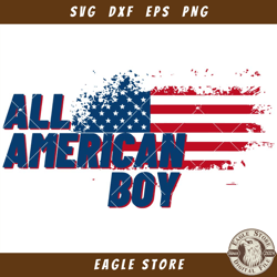 All American Boy Svg, Patriotic boy Svg, Independence Day