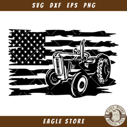 American Flag Tractor Svg, Farm Tractor Svg, Cute Tractor