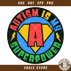 Autism Is My Superpower Svg, Autism Awareness Svg, Autism