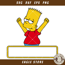 Bart Simpson Birthday Svg, Personalized Birthday Banner Svg
