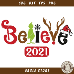 Believe in Christmas 2021 Svg, Believe in Grinch Svg