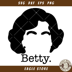 Betty White Svg, Betty White Face Svg, Betty Head Svg