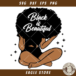 Black is Beautiful Svg, Afro Queen Svg, Curly Hair Svg