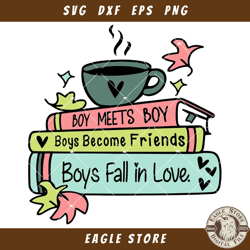 Boys Fall In Love Svg, Heartstopper Svg, LGBTQ Book Svg
