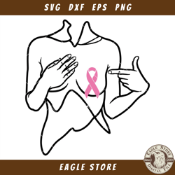 Breast Cancer Awareness Girl Svg, Cancer Ribbon Svg