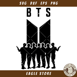 BTS Logo Svg, Music Korean Svg, Famous Music Group Svg