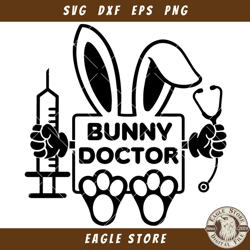 Bunny Doctor Svg, Happy Easter Svg, Cute Bunny Svg, Kids