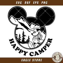 Camper Mickey Mouse Svg, Happy Camper Svg, Camping Svg