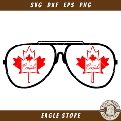Canada Flag Sunglasses Svg, Art Maple Leaf Svg, Canada Svg