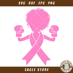 Cancer Support Team Svg, Pink Boxing Girl Svg