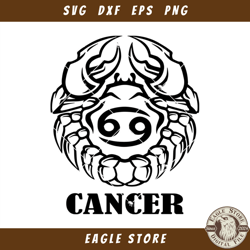 Cancer Zodiac Sign Svg, Cancer Svg, No One Fights Alone Svg