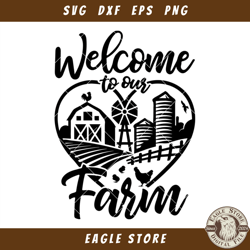 Chicken Farm Sign Svg, Welcome to Our Farm Svg, Farming