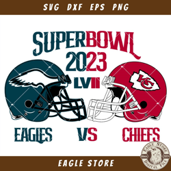 Chiefs vs Eagles Svg, SuperBowl 2023 Svg, Football Champs