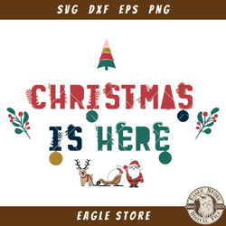 Christmas Is Here Svg, Snowflakes Svg, Nativity Svg