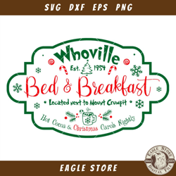 Christmas Logo Svg, Whoville Bed And Breakfast Svg