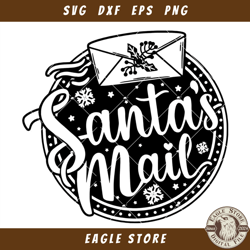 Christmas Santa Mail Svg, Santas Mail Svg, Santas List Svg