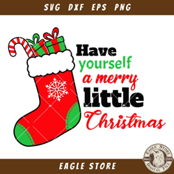 Christmas Socks Svg, Have Yourself A Merry Little Christmas Svg, Socks Svg