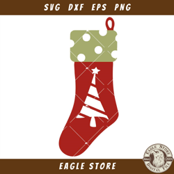 Christmas Stocking Svg, Christmas Sock Ornaments Svg
