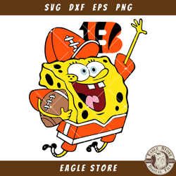 Cincinnati Bengals Football Spongebob Svg, Spongebob