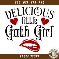 Delicious Little Goth Girl Svg, Sexy Halloween Svg