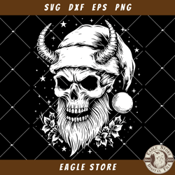 Demon Santa Svg, Jingle Bells Satan Svg, Demonic Skeleton
