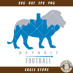 Detroit Football Lions Skyline Svg, Super Bowl LVIII Svg