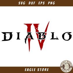 Diablo 4 logo Svg, Diablo Svg, Role-playing Game Svg