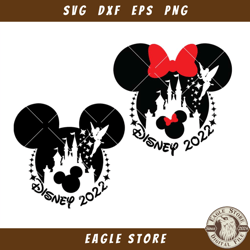 Disney Castle Mouse Head Bundle Svg, Disney Castle 2024 Svg