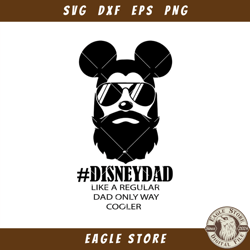 Disney Dad Bearded Svg, Like A Regular Dad Only Way Cooler