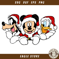 Disney Gang Santa Svg, Santa Team Svg, Santa Friends Svg