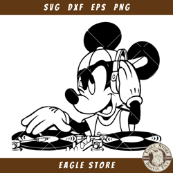 DJ Mickey Mouse Svg, DJ Svg, Music Svg, Mickey Disney Svg