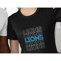 Detroit Football Lions T-Shirt Football Team Basketball Team High School Mascot