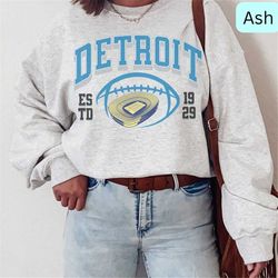 Detroit Football Sweatshirt, Detroit Sweatshirt, Detroit Crewneck Sweatshirt, Vintage Inspired Detroit Football Crewneck