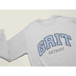 Detroit Grit Sweatshirt  Football Unisex Crewneck