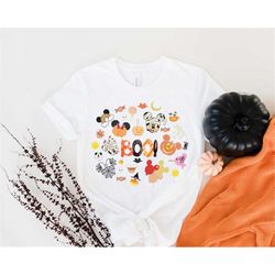 Disney Boo Shirt, Vintage Disney Spooky Season Halloween shirt, Mickey Minnie Halloween Party 2022 shirts, Disney Trip s