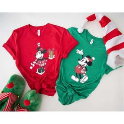Disney Couples Vintage Mickey and Minnie Mouse Christmas Shirt, Mickeys Very Merry Xmas Party Sweatshirt, Disneyland Va