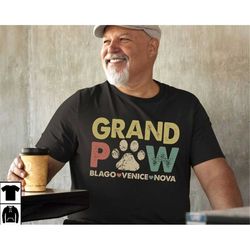 Grand Paw Shirt, Custom Dogs Names Shirt, Funny Gift for Dog Lover, Dog Owner Shirt, Gift for Dog Grandpa, Dog Dad Shir