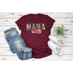 Flower Mama Shirt, Leopard Mama Shirt, Mama T-shirt, Western Mama Shirt, Gift for Mama, Gift for Mothers Day, Cute Mama
