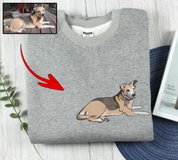 custom embroidery pet sweatshirt, custom dog portrait, dog photo embroidery sweatshirt, pet face shirt, dog mom gift, pe