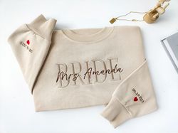 Personalized Embroidered Bride Sweatshirt,Custom last name Sweatshirt,Engagement Sweatshirt,Engagement Sweatshirt , Coup