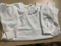Custom Embroidered Custom Mrs Sweatshirt, Mrs Last Name Sweatshirt, Bride Personalized Sweatshirt, Wifey Sweatshirt,  An