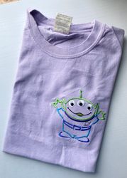 Alien Embroidered T-Shirt  Disney Toy Story Embroidered Shirt   Long Sleeve