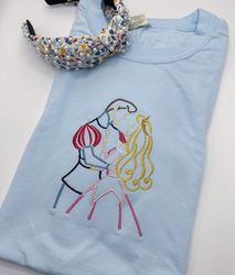 Aurora and Philip Embroidered Shirt  Sleeping Beauty Shirt  Princess Aurora Love Crewneck  Disney Valentine Embroidered