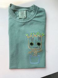 Baby Groot Embroidered Shirt  Disney Guardians of the Galaxy Embroidered Shirt