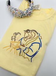 Beauty and the Beast Embroidered Sweatshirt  Disney Princess Embroidered Crewneck  Disney World Crewneck  Disneyland Cre